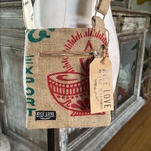 RICE LOVE HANDMADE IN HAWAII EVERY DAY PURSE RECYCLED NEW CROSSBODY BAG